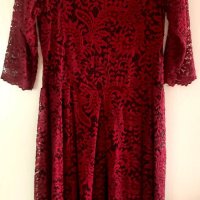  рокля в червено -дантела., снимка 1 - Рокли - 40691158