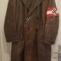 Немско офицерско кожено яке от Втората световна война оригинал , снимка 1 - Антикварни и старинни предмети - 30005115
