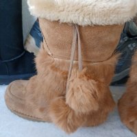 UGG® аналог, SKECHERS® ТОПЛИ АПРЕСКИ, БОТУШИ, боти,100% ЕСТЕСТВЕНА КОЖА = ВЕЛУР 35 - 36, UGG® аналог, снимка 18 - Дамски ботуши - 39644025