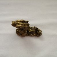 Сувенир малка статуетка китайски дракон в бронзов цвят, снимка 3 - Статуетки - 44466320