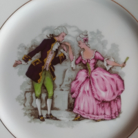 Френска порцеланова чиния Ромео и Жулиета на Лимож  , снимка 1 - Колекции - 44706671
