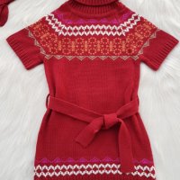Детска плетена рокля 7-8 години, снимка 2 - Детски рокли и поли - 38764418