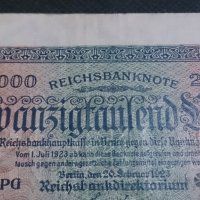 Банкнота 20 000 райх марки 1923година - 14716, снимка 2 - Нумизматика и бонистика - 29093211