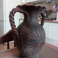 Продавам красива и стара ваза-делва.Ръчна изработка.ФРГ., снимка 2 - Антикварни и старинни предмети - 42412041