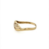 Златен дамски пръстен 1,56гр. размер:55 14кр. проба:585 модел:22321-1, снимка 3 - Пръстени - 44376086