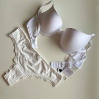Ново бельо : нов бял сутиен 80B & памучни бразилиани H&M , снимка 3 - Бельо - 42156958