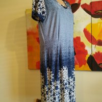 Синя рокля трико, снимка 2 - Рокли - 31995370