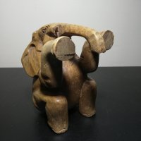 Статуетка на слон от дърво. Подарък. Декорация. , снимка 2 - Статуетки - 44340669