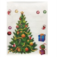 4244 Коледен стикер за прозорец Пингвини Елхичка, 60x45cm, снимка 4 - Декорация за дома - 42821528