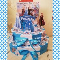 Картонена торта Замръзналото кралство Frozen , снимка 12 - Други - 27734918