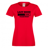 Дамска тениска,Lazy Mode Loading,Loading,Please wait,батерия,Изненада,Подарък, снимка 3 - Тениски - 36422069