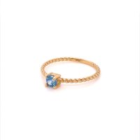 Златен дамски пръстен 1,21гр. размер:56 14кр. проба:585 модел:20028-2, снимка 2 - Пръстени - 42528417