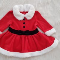 Коледна рокля 0-3 месеца, снимка 1 - Бебешки рокли - 42692771