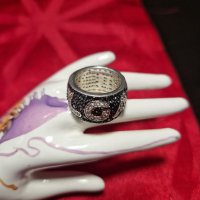 Много красив дамски сребърен пръстен BULGARI - 12.5 грама- проба 925, снимка 2 - Пръстени - 40811440