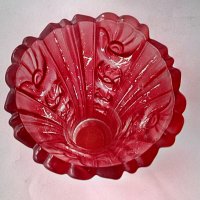 Мурано Италия ваза червено дебело стъкло, снимка 10 - Антикварни и старинни предмети - 36855268