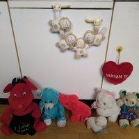  Обичам те!   Различни видове плюшени играчки   ДРЪНКАЛКА и  ЧУШКА от ЛИДЛ, снимка 1 - Романтични подаръци - 30202929