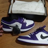 Nike Air Jordan 1 Low Purple , снимка 1 - Маратонки - 36614468