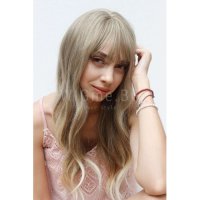 Дълга руса перука на вълни с бретон Шейла, снимка 2 - Аксесоари за коса - 30525814