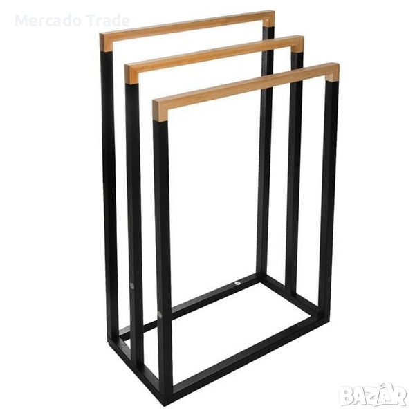 Декоративна поставка за кърпи Mercado Trade, 3 нива, Бамбук, снимка 1