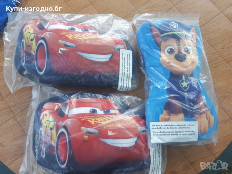 Детски възглавници - Disney McQueen , Paw Patrol , Чисто нови , Внос Германия, снимка 1