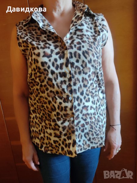 Дамска блуза с леопардов принт, снимка 1