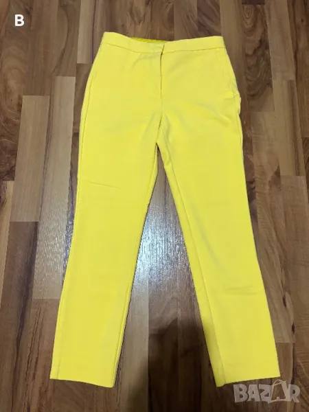 Жълт панталон Zara Basic, снимка 1