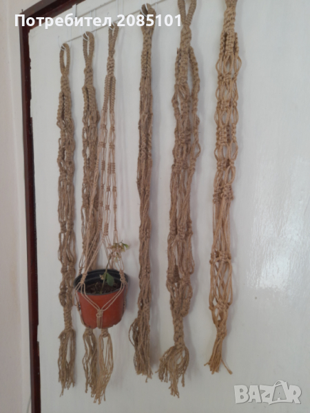 Висящи плетени кашпи, снимка 1