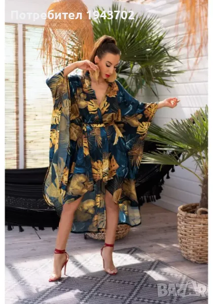 Луксозен сатенен халат Handis Aquareel LivCo Corsetti Fashion, снимка 1