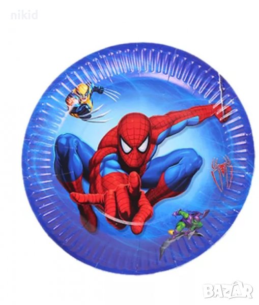 Спайдърмен 10 бр парти чинии чинийки, снимка 1