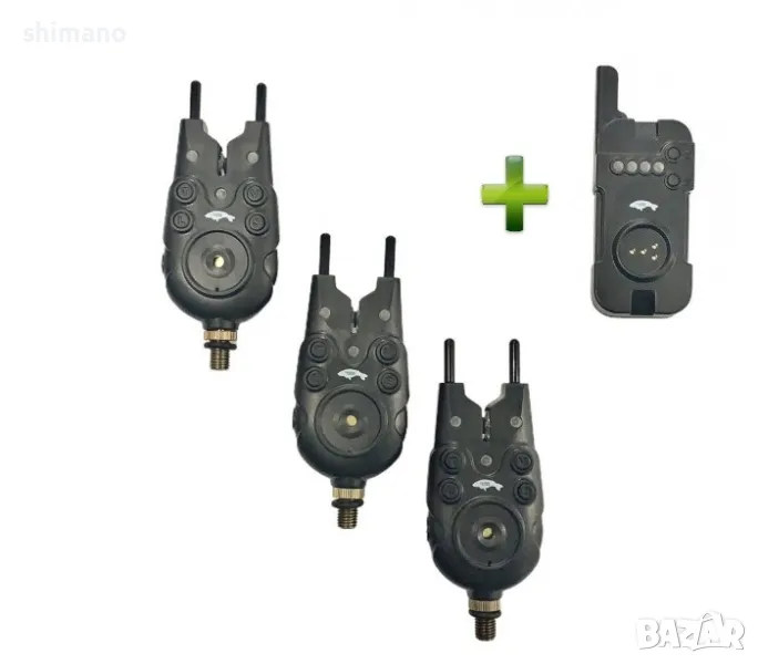 Комплект сигнализатори CarpMax SAVAGE 3+1 Alarm, снимка 1