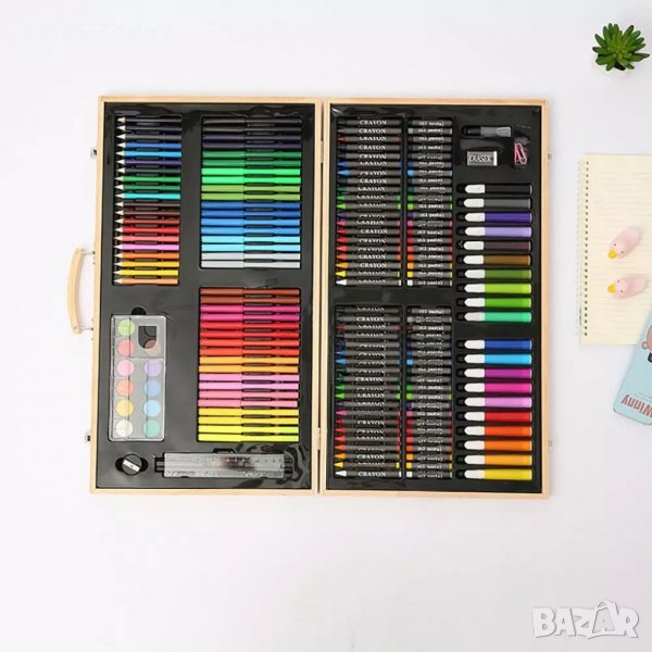 Комплект за рисуване,  180 части - пастели, моливи, маркери, акварели, снимка 1