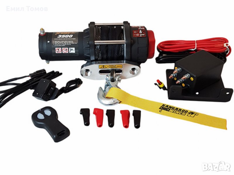 Лебедка за ATV и UTV KangarooWinch K 3500 SR (1587kg) със синтетично въже PowerWnch, снимка 1