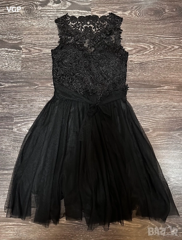 Официална черна рокля за момиче, снимка 1