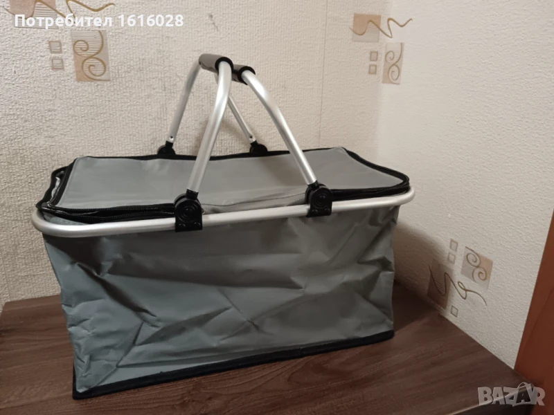 Хладилна чанта Faltbarer Thermo-Einkaufskorb Сгъваема пазарска кошница за пикник плаж, снимка 1