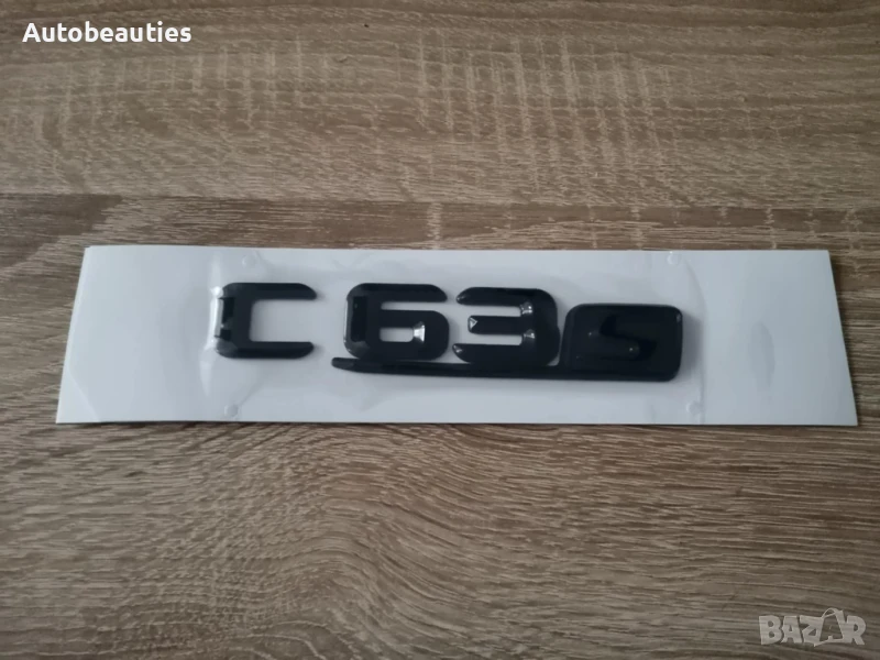 чисто черен надпис Mercedes Benz C63S , снимка 1
