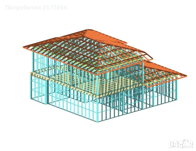 КРЕДИТ - Сглобяеми къщи, Къщи, Преместваеми къщи 185.50м2 двуетажна, снимка 1