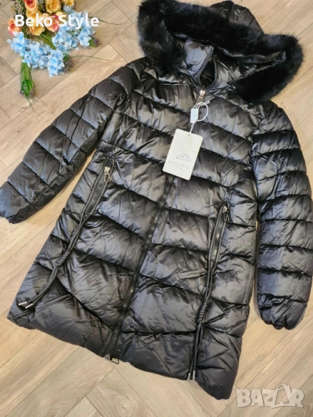 Дамско зимно яке с качулка, снимка 1