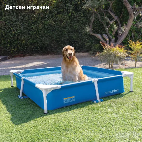 Сглобяем басейн Intex с филтърна помпа, 152 x 152 x 30,5см за домашни любимци, снимка 1