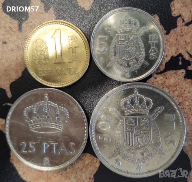 Монети  Испания - 4 бр. › Крал Хуан Карлос I (1980-1984), снимка 1