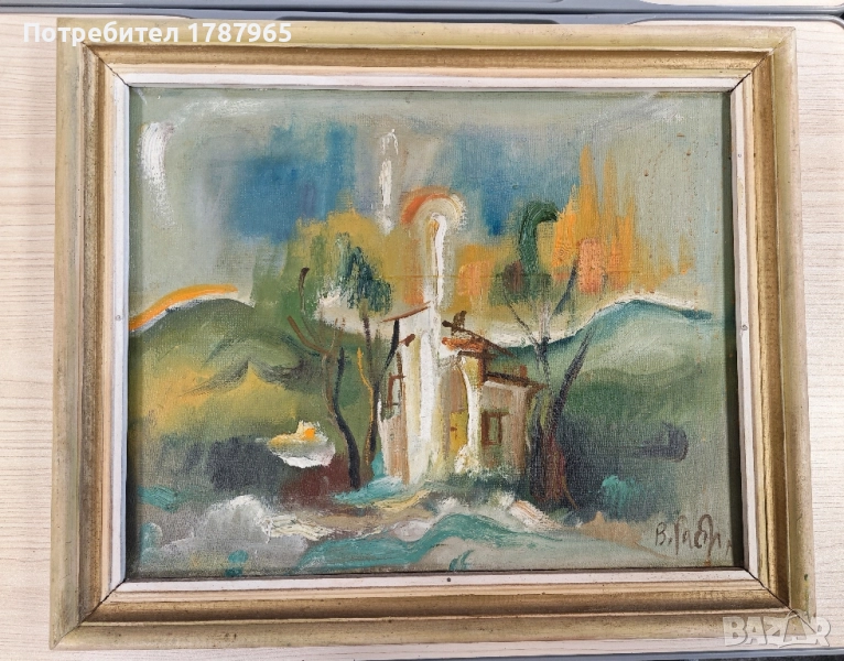 Серия от три маслени пейзажа на Васил Габровски, снимка 1