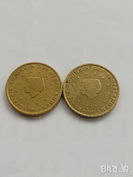 лот 50 евро-цента Холандия 2000-2001 г., снимка 1