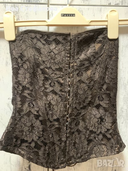 Страхотен кафяв дантелен корсет топ , снимка 1