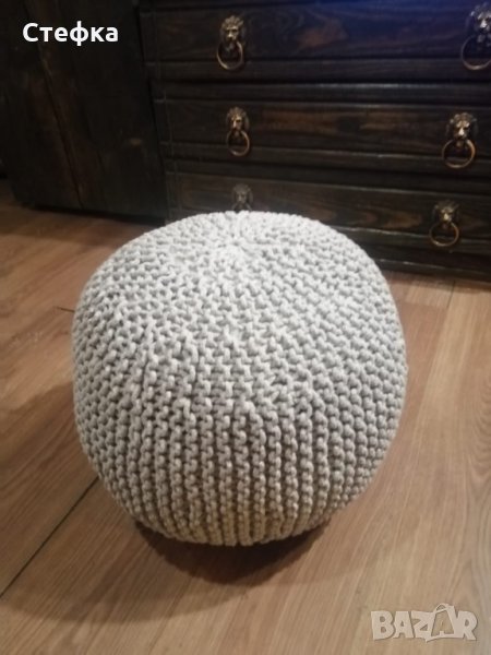 Плетен пуф, снимка 1
