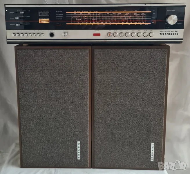 Радио Telefunken concertino hifi 401 коплект със тонколони Telefunken, снимка 1