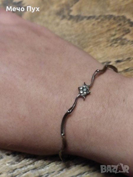 Сребърна полутвърда гривна (93), снимка 1