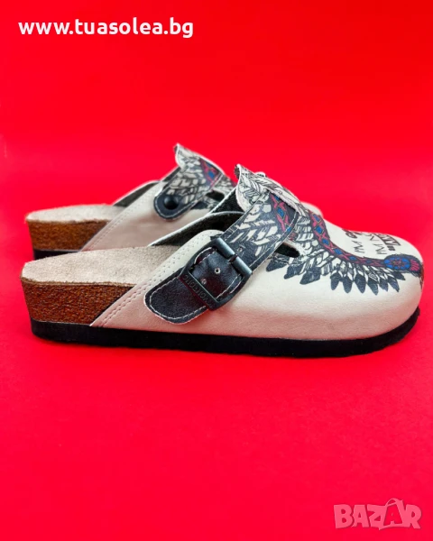 🥁 Намаление - Ортопедични чехли със стелка от естествен велур | Марка Tuasolea, снимка 1