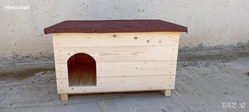 Голяма дървена къща за котки , къща колиба за коте куче , домашен любимец семейство котки, снимка 1