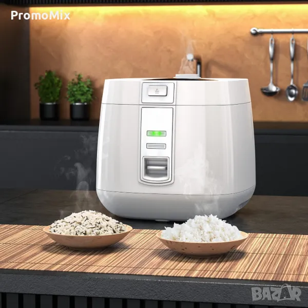 Уред за готвене на пара Arendo 302734 700W 1.4л Уред за варене на ориз Оризовар, снимка 1