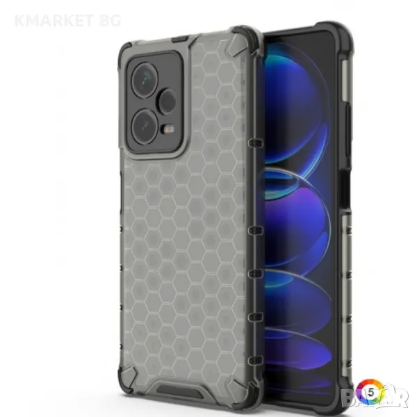 Xiaomi Redmi Note 12 Pro+Силиконов Калъф Honeycomb TPU и Протектор, снимка 1