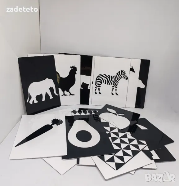 Монтесори Карти за визуална стимулация за бебета, снимка 1